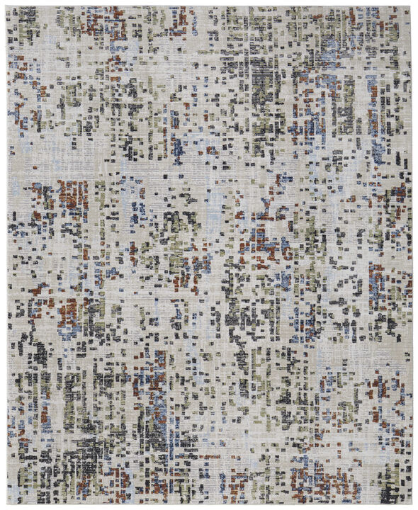 HomeRoots Abstract Power Loom Area Rug