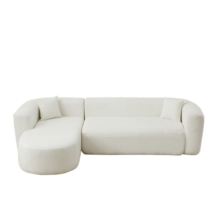 Rorvko Curved Chenille Sectional Sofa