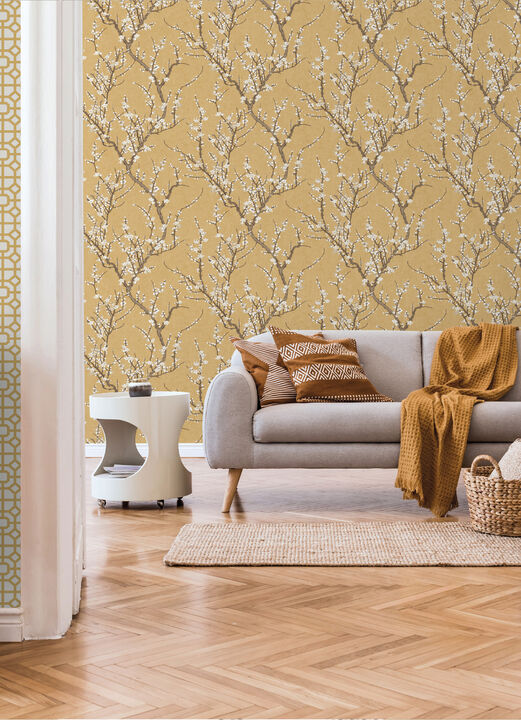 Spring Blossom Sakura Tree Gold Wallpaper 1903-2