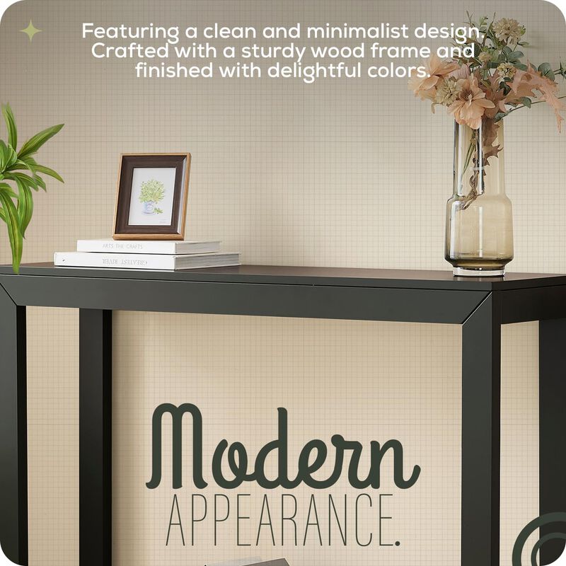 Kings Brand Furniture Russel Long Console Table - Minimalist and Slim Entryway Table for Decorative Displays, Sofa Table