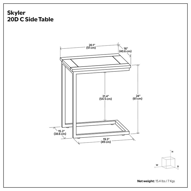 Simpli Home Skyler Wide C Side Table image number 7
