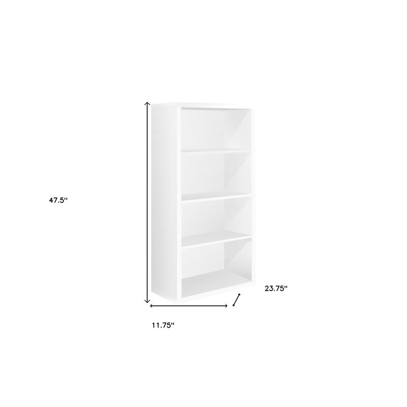 Wood Bookcase with Multiple Shelves for Home Office or Living Room Storage