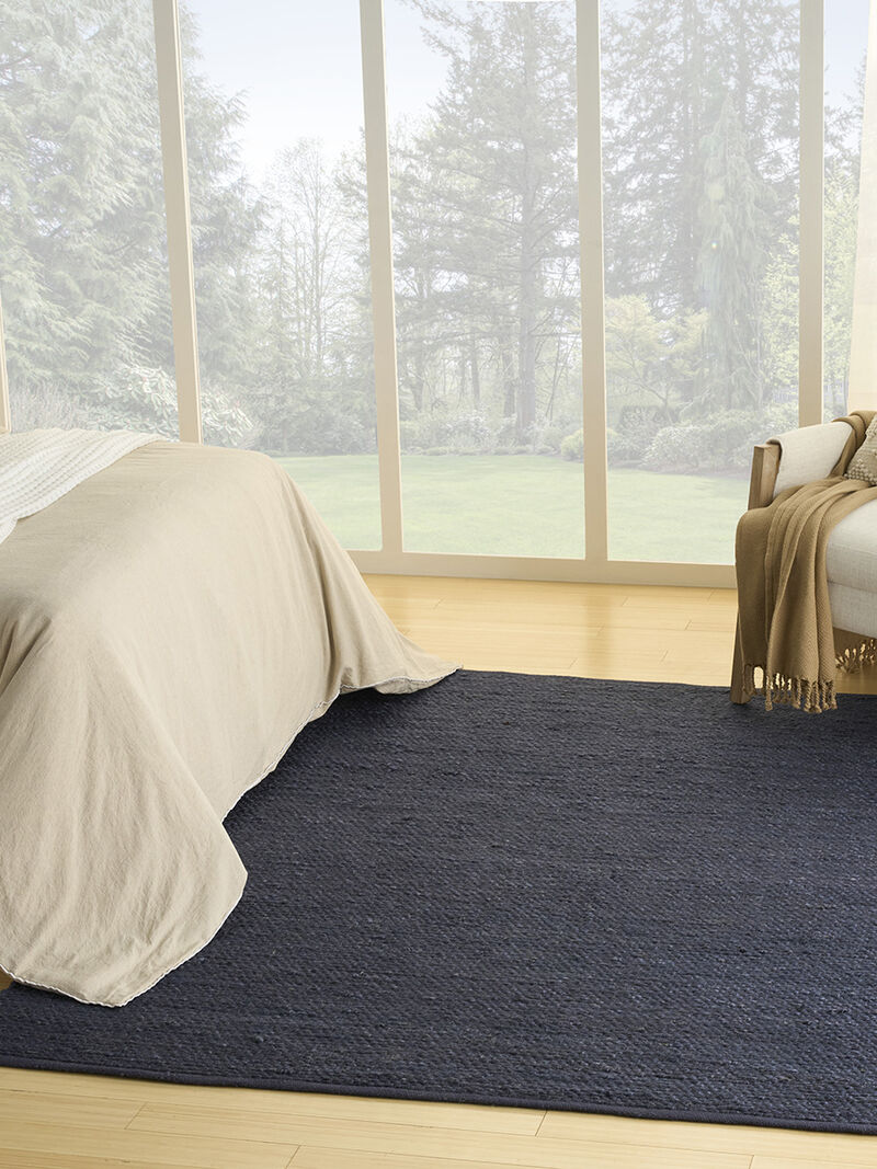 Natural Jute NJT01 Navy 5' x 7' Rug