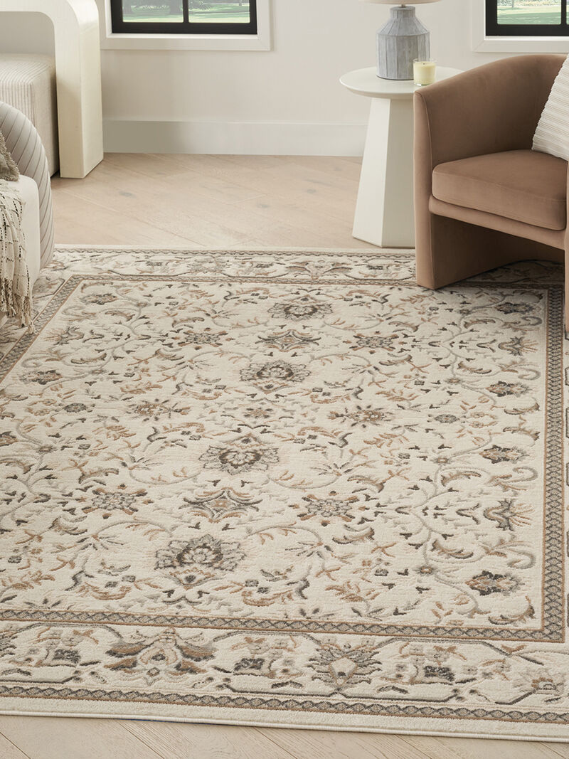 Serenity Home SRH02 Ivory/Mocha 6' x 9' Rug