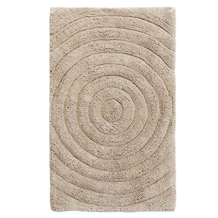 Knightsbridge Echo 220 GSF Non Skid Back Bath Rug 21 x 34 - Stone