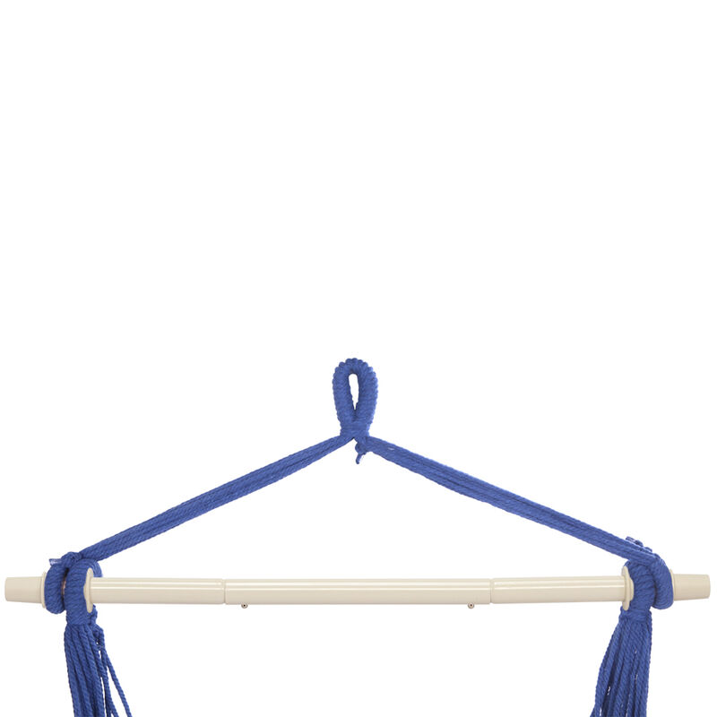 Hanging Rope Chair Distinctive Hammock Seat with Cozy Pillows for Indoor & Outdoor Relaxation