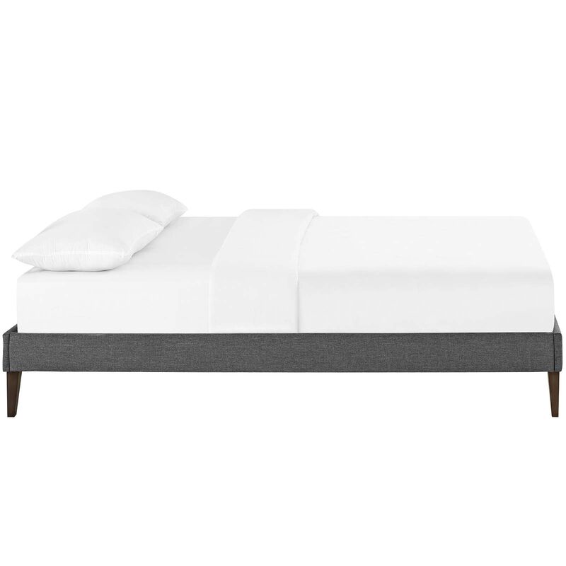 Modway - Tessie Full Fabric Bed Frame with Squared Tapered Legs
