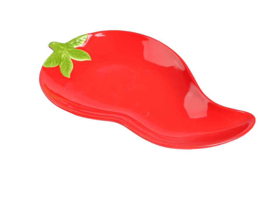 Ceramic Chili Shape Serving Plate