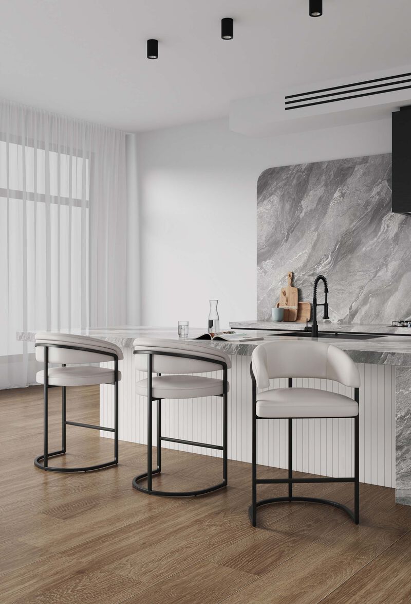 Augusta Gray Counter Stools (Set of 3)