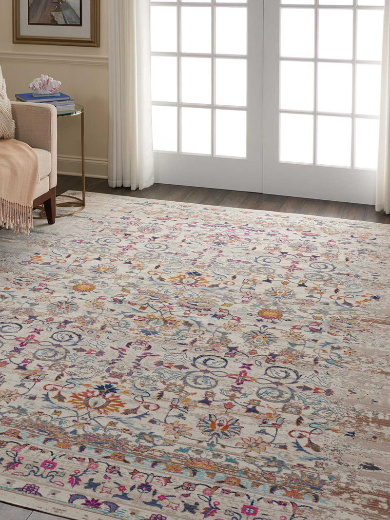 Vintage Kashan VKA02 Ivory 4' x Round Rug