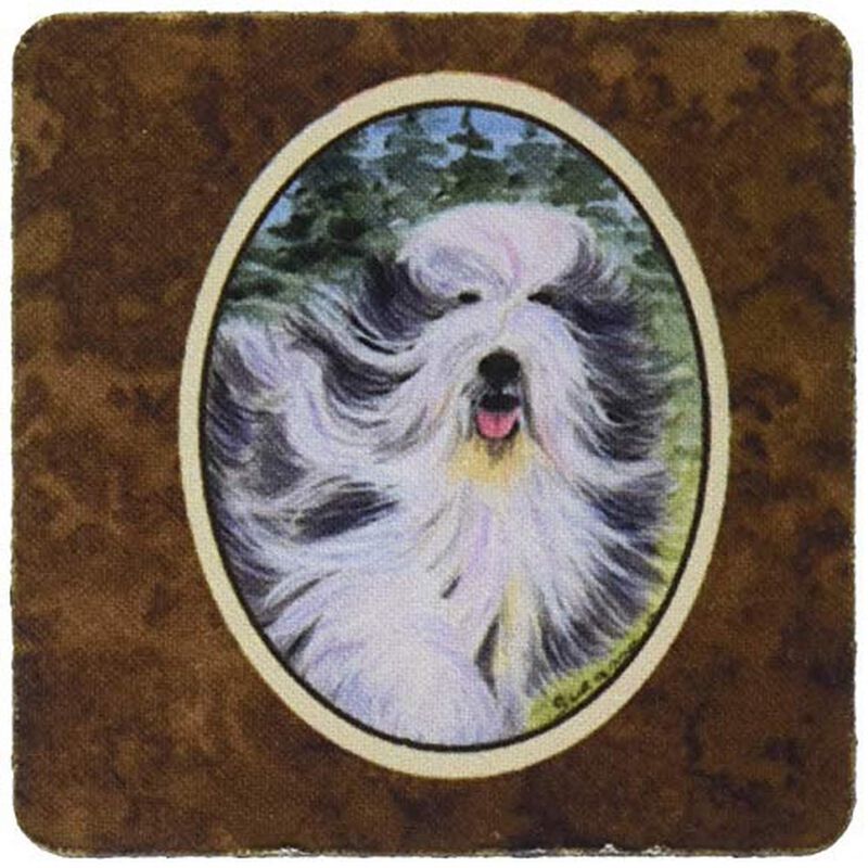 Caroline's Treasures SS8037FC Bearded Collie Foam Coasters (Set of 4), 3.5 H x 3.5 W, Multicolor image number 0
