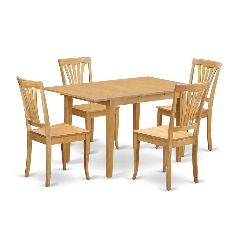 5 Pc Table and chair set - Dining Table for small spaces and 4 Dining Chairs