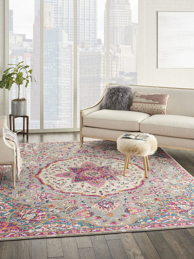 Passion PSN22 Gray/Multicolor 6'7" x 9'6" Rug image number 1