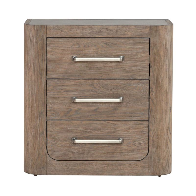 Liberty Furniture Bedroom Nightstand with AC USB Charging Station Station  - Burnished Clay Wood image number 2