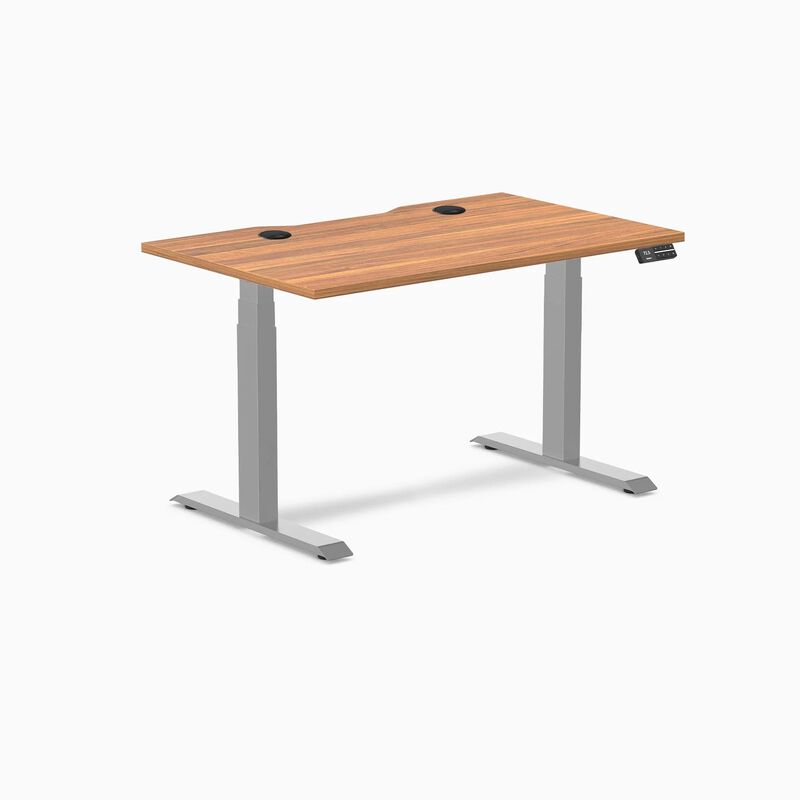 Desky Dual Scalloped Laminate Sit Stand Desk image number 0