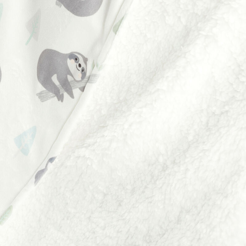 Hygge Sloth Soft & Plush Sherpa Blanket Single