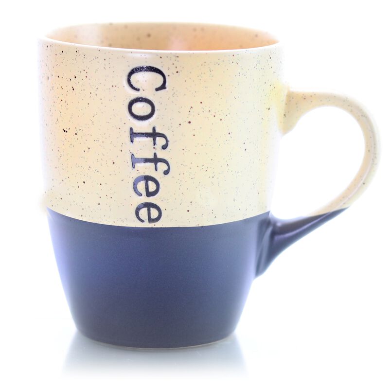 Elama Coffee House 6-Piece 12 oz. Mug Set with Stand, Assorted Colors