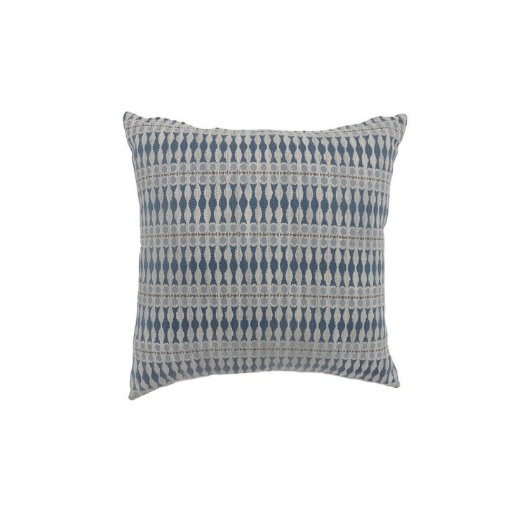 Contemporary Style Simple Traditionally Designed Set of 2 Throw Pillows, Blue-Benzara
