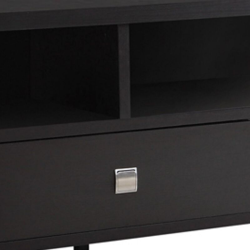 Attractive Transitional Style TV Console, Brown-Benzara