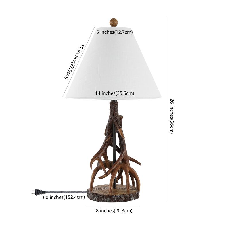 Cabell Farmhouse Rustic Iron LED Table Lamp