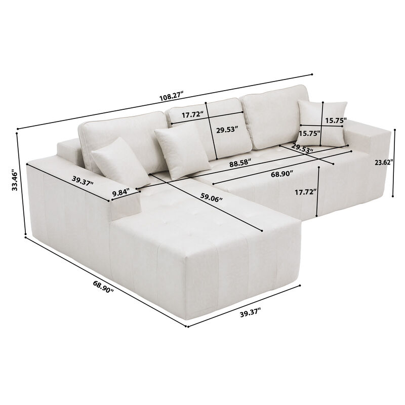 Lubcle Faux Leather Compression Sofa image number 6