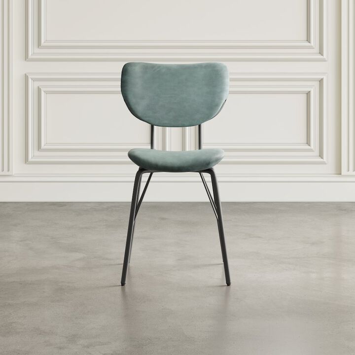 Jofran Contemporary Modern Faux Leather Split-Back Upholstered Dining Chair (Set of 2)