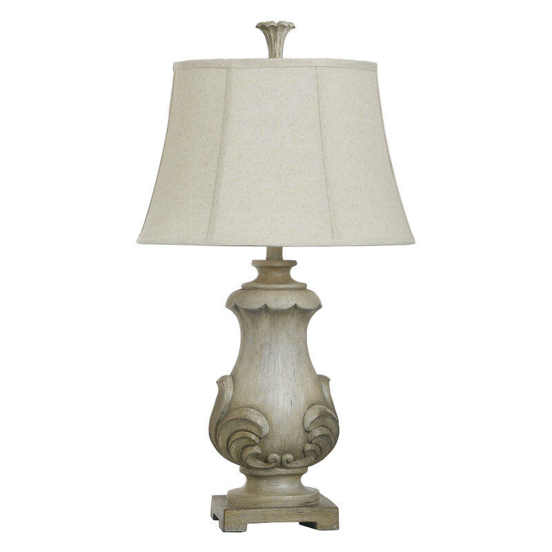 Weathered Scroll Table Lamp