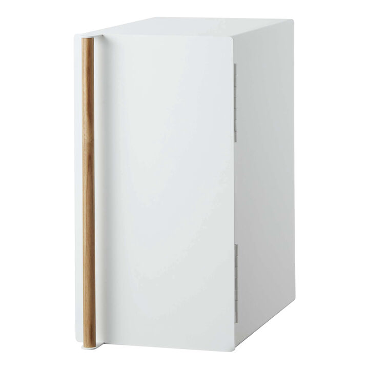 Bread Box - Tall, White & Wood