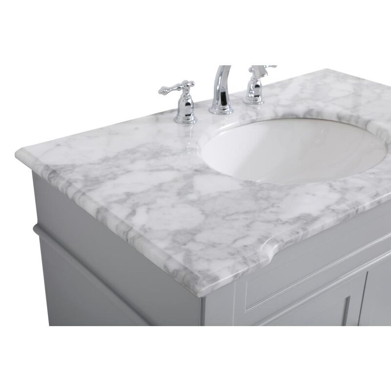 Elegant Kitchen and Bath 36 inch Single Bathroom Vanity set in Grey