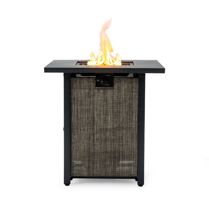 28" Propane Gas Fire Pit Table, 50000 BTU Square Steel Fire Pit for Outside Patio Deck Garden Courtyard image number 8