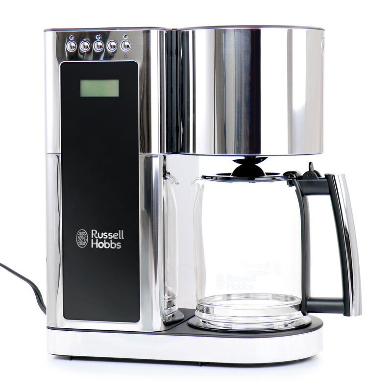 Russell Hobbs Glass 8 Cup Coffeemaker in Black and Stainless Steel