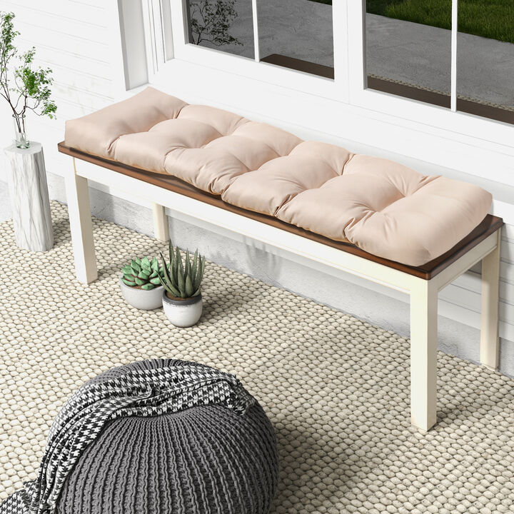 Indoor Outdoor Tufted Bench Cushion with Soft PP Cotton