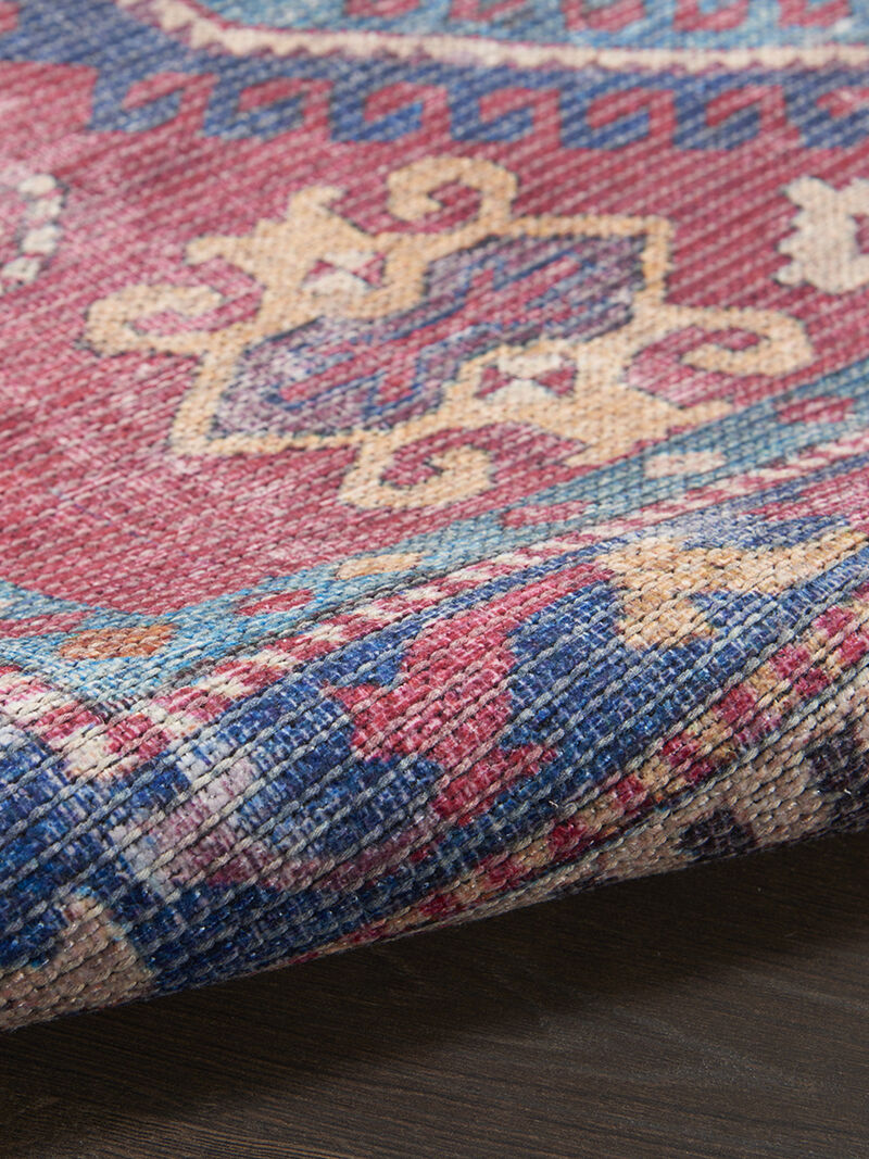 Machine Washable Series 1 SR105 Red/Navy 5'3" x 7'3" Rug