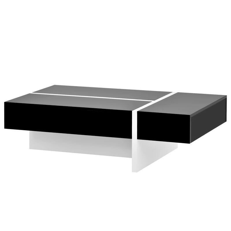 Merax Contemporary Rectangle High Gloss Coffee Table