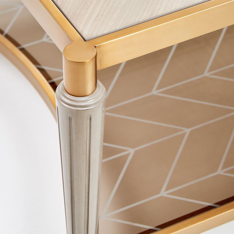 Michael Amini St. Charles Rectangular Cocktail Table - Dove Gray