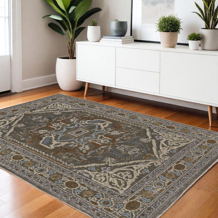 HomeRoots Medallion Area Rug