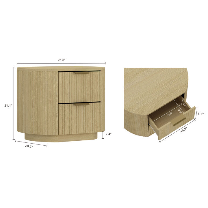 Olivia Nightstand with Gold