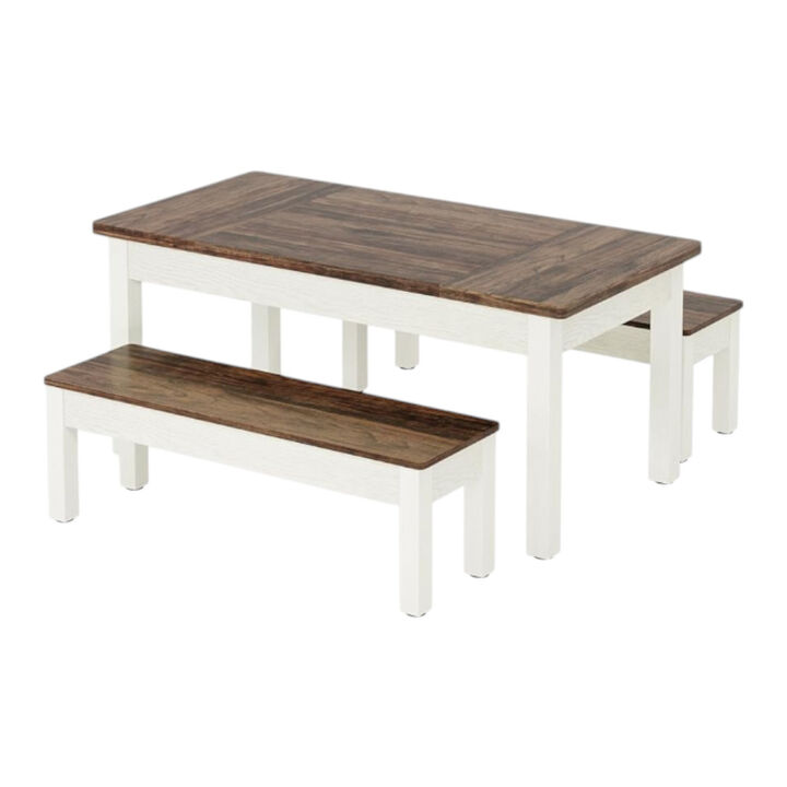 Dining Table with Matching Bench for Kitchen or Dining Room