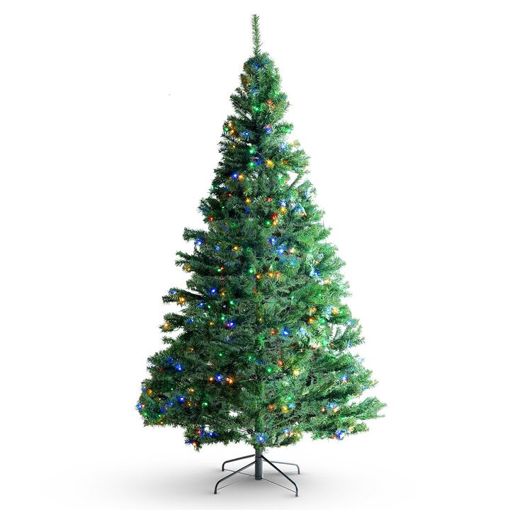 6.5FT Artificial Christmas Tree with Multi Color LED Lights Full Shape