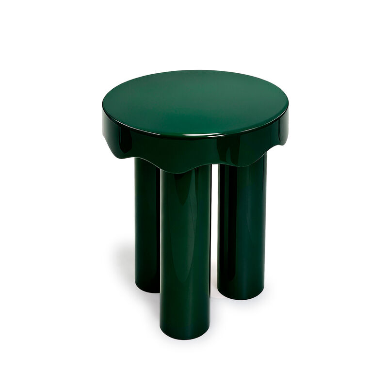 Casper Burgundy High Gloss Nesting Side Table Set image number 2