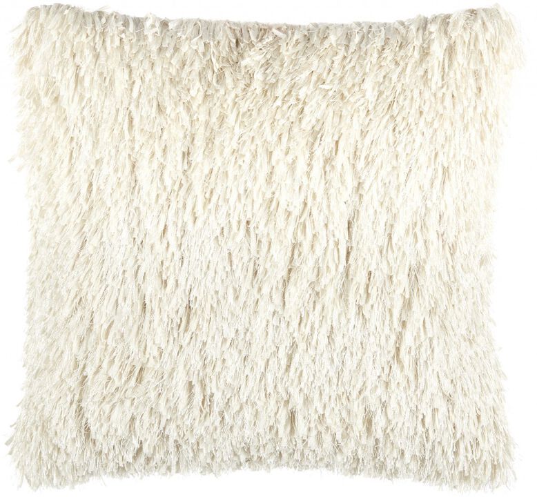 HomeRoots 20" Ivory Throw Pillow