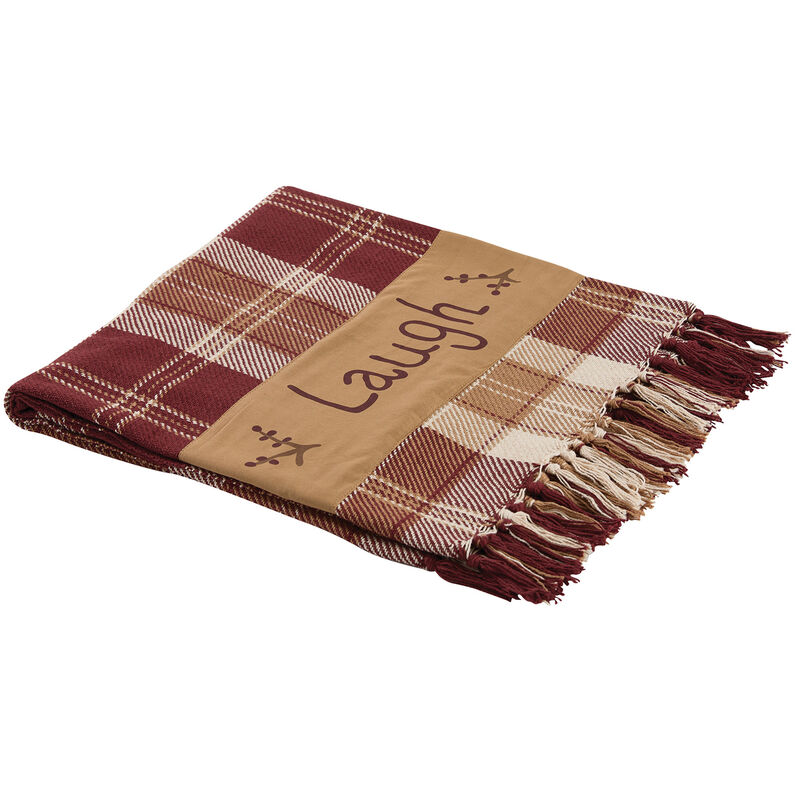 Park Designs Live Laugh Love Throw - 60''L - Red image number 0