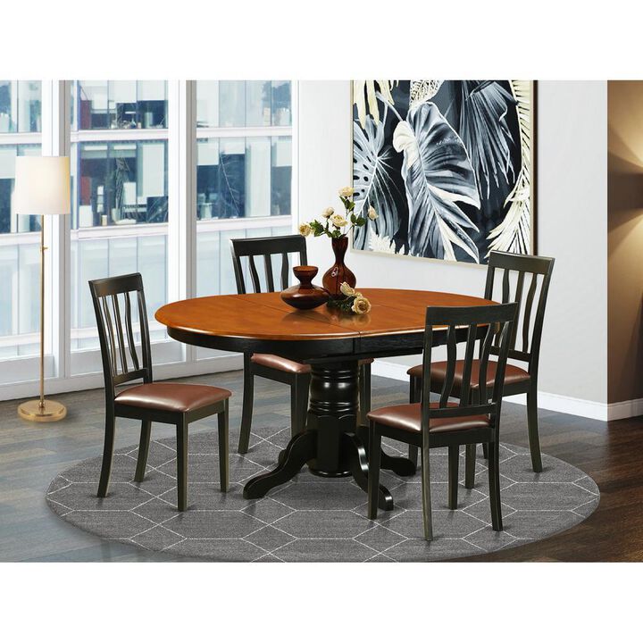 Dining set - 5 Pcs with 4 Wooden Chairs