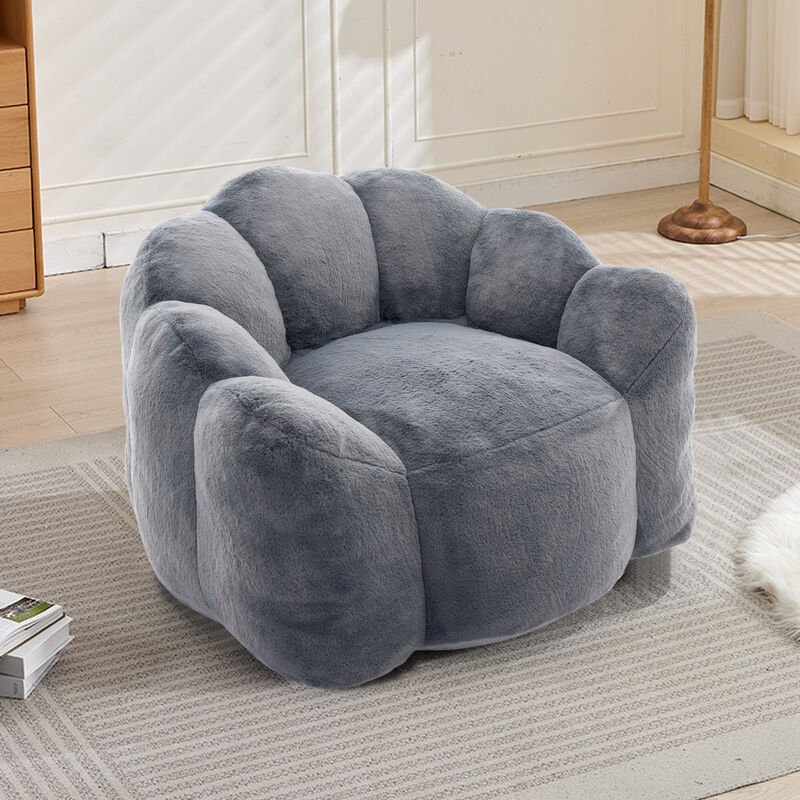 GOODSILO Ergonomic Memory Foam Bean Bag Sofa Chair with Pull Ring for Easy Mobility and Relaxation image number 1