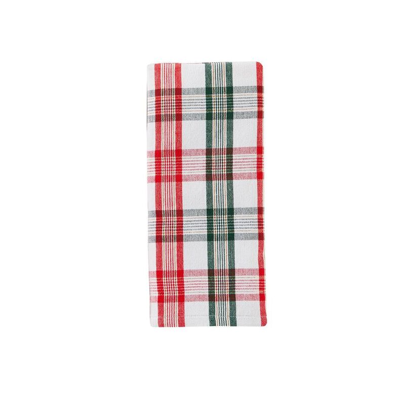 SKL Home Saturday Knight Ltd Fa La Llama Red Waffle Design Embroidery Dish Towel Set - 2-Piece - 16x26", Red