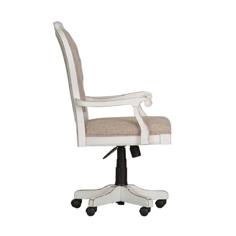 Liberty Furniture Magnolia Manor Jr Executive Desk Chair in Antique White image number 2