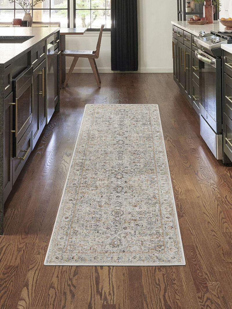 Oushak Home OUS02 Light Gray 2' x 6' Rug image number 1