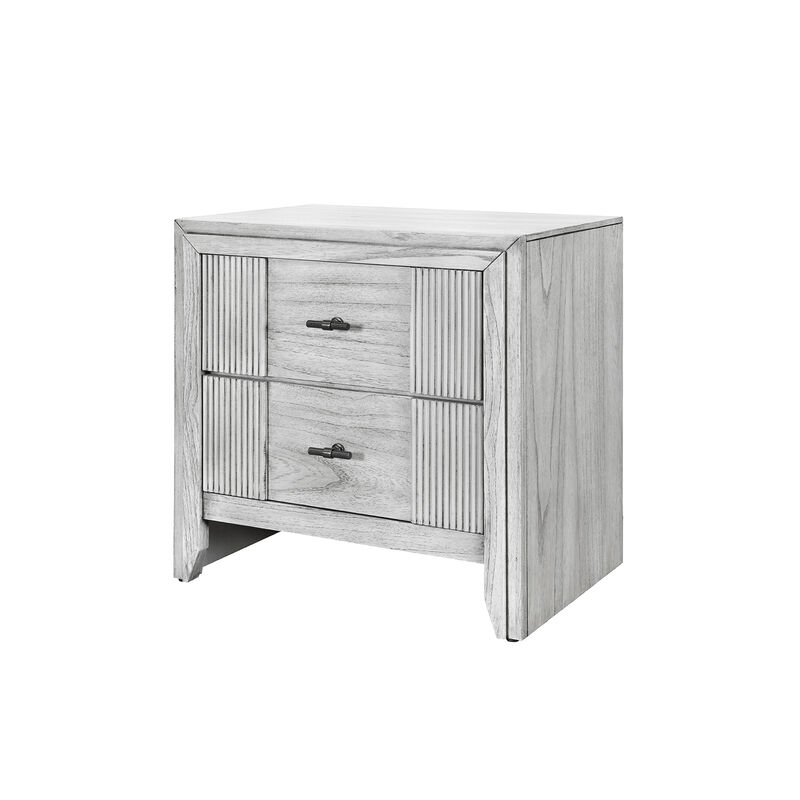 Elsie Grey Contemporary Bedroom Nightstand image number 2