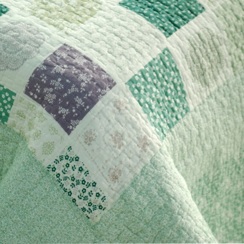 3-Piece Cotton Vermicelli Quilted Printed Quilt Set with Matching Shams image number 4