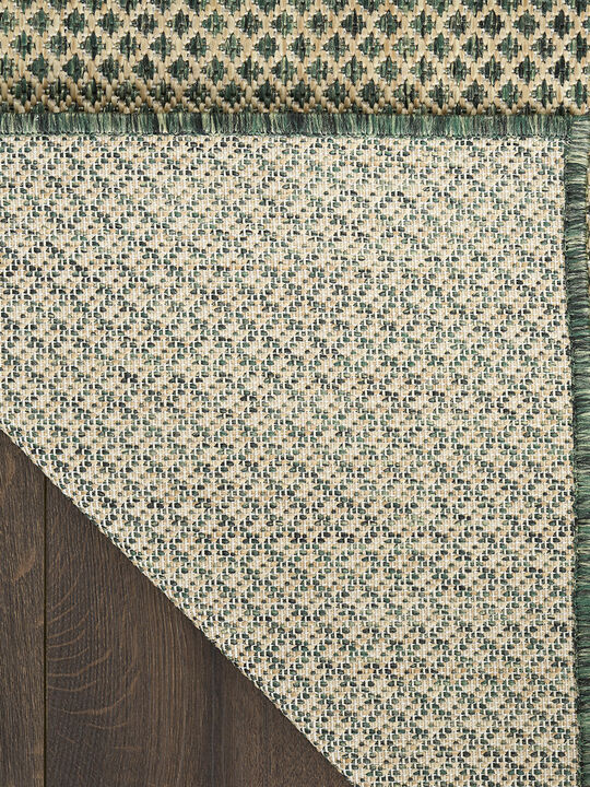 Courtyard COU01 Green 4' x 6' Rug